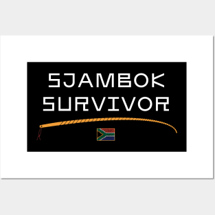 Sjambok Survivor Leather Whip South Africa Childhood Funny Posters and Art